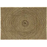 vidaXL Gebied Tapijt Zwart 120 x 170 cm Jute