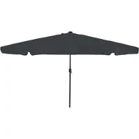 vidaXL Tuinparasol 395 x 395 x 245 cm Polyester Rond Antraciet