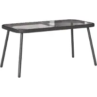 vidaXL Salontafel, zwart, 90 x 45 x 43 cm, polyrotan
