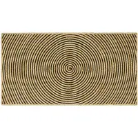 vidaXL Gebied Tapijt Naturel en Zwart 80 x 150 cm Jute