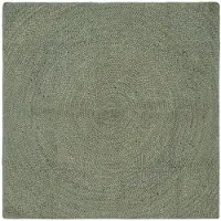 vidaXL Vloerkleden Olijfgroen 120 x 120 cm Jute