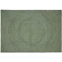 vidaXL Vloerkleden Olijfgroen 240 x 340 cm Jute