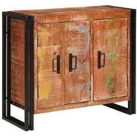 vidaXL Dressoir met deuren Bruin Massief Gerecycled Hout en Metaal