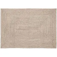 vidaXL Gebied Tapijt Natuurlijk en Wit 140 x 200 cm Jute