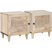 vidaXL Nachtkastje 2 st Wit 80 x 50 x 40 cm Bewerkt hout