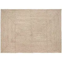 vidaXL Gebied Tapijt Natuurlijk en Wit 160 x 230 cm Jute