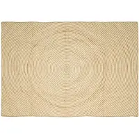 vidaXL Gebied Tapijt Wit 240 x 340 cm Jute