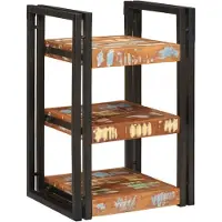 vidaXL Nachtkastje 2 st Bruin en Zwart 38 x 33 x 58 cm