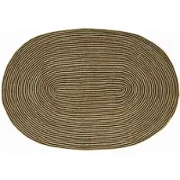 vidaXL - Gebied - Tapijt - Naturel - en - Zwart - 205 - x - 305 - cm - Jute