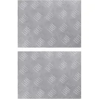 vidaXL Trapmatten 2 st 40 x 30 cm Zilver Aluminium Rechthoekig