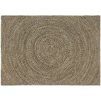 vidaXL Gebied Tapijt Naturel en Zwart 120 x 170 cm Jute