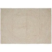 vidaXL Gebied Tapijt Natuurlijk en Wit 200 x 290 cm Jute