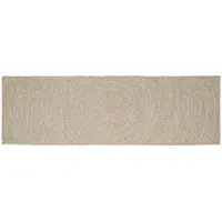 vidaXL - Gebied - Tapijt - Natuurlijk - en - Wit - 80 - x - 200 - cm - Jute