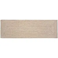 vidaXL Gebied Tapijt Natuurlijk en Wit 80 x 250 cm Jute