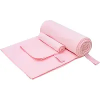 vidaXL Sporthanddoek Set 2 st Roze 50 x 30 cm, 200 x 100 cm