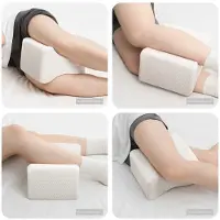 vidaXL - Knee - Pillow - Wit - Traagschuim - en - Polyester - 26 - x - 21,5 - x - 15 - cm