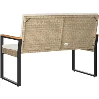 vidaXL Bank voor buiten, 2-persoons, 107 x 61 x 80 cm, polyrotan, rechthoekig