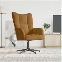 vidaXL Relaxstoel fluweel bruin