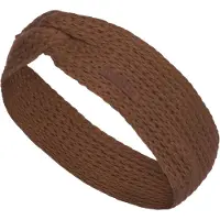 Knit Factory Joy Gebreide Dames Hoofdband - Haarband - Oorwarmers dames - Hoofdwarmer vrouwen - Hoofdband winter - Tobacco - Bruin - One Size