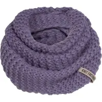 Knit Factory Alex Gebreide Colsjaal - Ronde Sjaal - Grof gebreid - Warme Wintersjaal - Nekwarmer - Wollen Sjaal - Paarse colsjaal - Dames sjaal - Violet - One Size