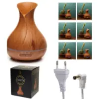 Eden Aroma Diffuser - Luchtbevochtiger - Houtlook - Met licht