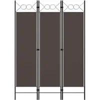 vidaXL Kamerscherm met 3 panelen 120x180 cm bruin