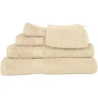 Tiseco HOME STUDIO - Handdoek RIVA - SET/6 - 100% katoen - 450 g/m² - 100% katoen - superzacht en zeer absorberend - 50x100 cm - Zand
