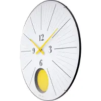 Nextime - 3541YL - Wandklok - 50 cm - zwart - Duomo 50 met slinger
