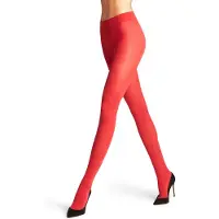 Falke Pure Matt eenkleurig materiaal ondoorzichtig 50 DEN panty dames rood - maat L