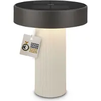 Briloner LED-tafellamp, draadloos, Ø16x20cm, 1W, 150lm, 3000K, warm wit, zonne-wit, antraciet - tafellamp voor woonkamer, hal, balkon