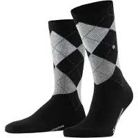 Burlington Rib Court eenkleurig katoen sokken heren zwart - maat 40-46