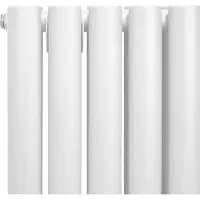 Monster Ovaal vormige radiator - 1800mm x 240mm - Wit