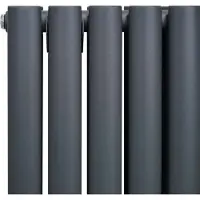 Monster Ovaal vormige radiator - 1800mm x 240mm - Anthracietgrijs