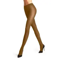 Falke Pure Matt eenkleurig materiaal ondoorzichtig 50 DEN panty dames geel - maat S-M