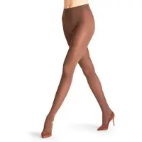 Falke Pure Matt eenkleurig materiaal ondoorzichtig 50 DEN panty dames bruin - maat XL