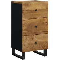 vidaXL Dressoir met 3 lades 40x33,5x75 cm massief mangohout