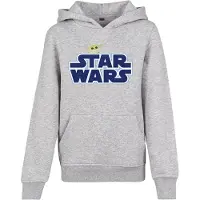 Mister tee Sweatshirt 'Star Wars' donkerblauw / geel / grijs gemêleerd / wit