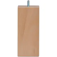 Furniture Legs Europe Meubelpoot vierkant 7 bij 7 cm en hoogte 16 cm van massief hout (M8)