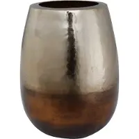 Ptmd Vaas Fab Gold with antique copper alu pot 18x18x26 hoog