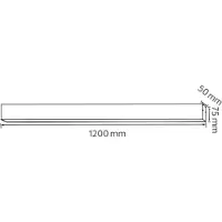 BES LED Lineaire LED Hanglamp - Lijnverlichting - Kozolux Tino - 40W 4200lm - Helder/Koud Wit 6500K - 120cm - Zwart