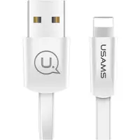 Usams U2 Serie - Lightning Kabel - 1,2m - Plat - Wit