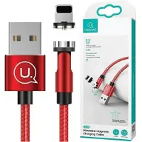 Usams U59 Serie - Magnetische Lightning Kabel - 1m - Snelle Opladen - Rood