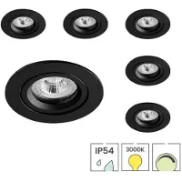 Lybardo - Lage Inbouwspots - 6-pack - 5W - Dimbaar - Waterdicht - Spotjes Inbouw