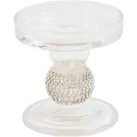 Housevitamin - Kaarsenhouder 'Mea' (Zilver, 8.5cm)