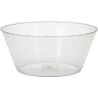 Excellent houseware Schaal/kom - 4x - transparant - kunststof - 15 x 7.5 cm - campingservies