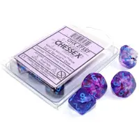 Chessex Nebula Nocturnal/blauw Luminary D10 Dobbelsteen Set (10 stuks)