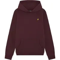 Lyle & Scott Jongens Geborstelde Rug Hoodie - Bordeauxrood