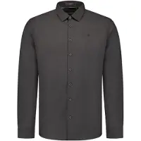 No-excess Shirt with linen dark steel