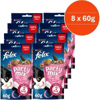 Felix feestmix - picknickmix - kattensnacks - 8 x 60 g