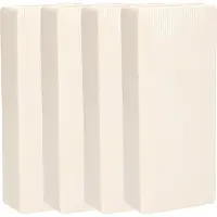 Gerimport Luchtbevochtigers/waterverdampers radiator - 4x stuks - wit - aardewerk - L7,5 x H17,5